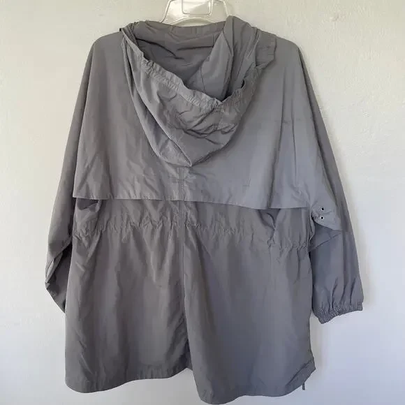 Athleta Khaki Rainfall Swing Zip Up Jacket size L/XL